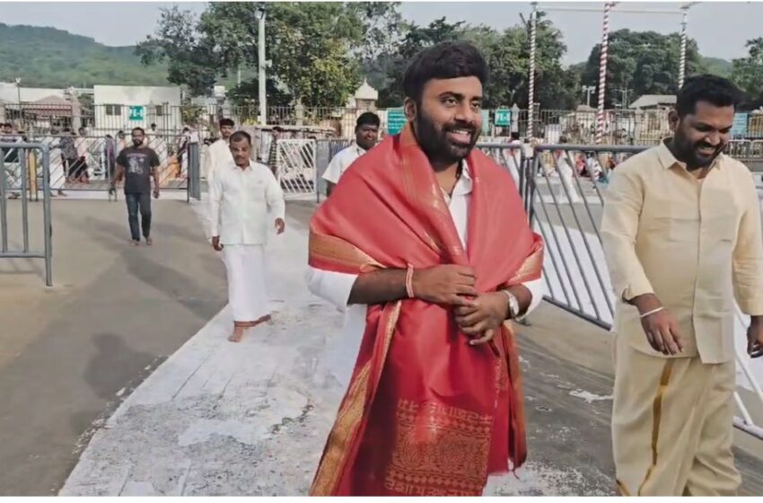 KVN Productions N.K. Lohith Seeks Divine Blessings at Tirumala Temple