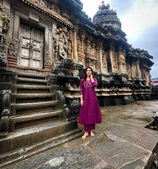 Heroine Nabha Natesh visits her hometown Sringeri shares its historic and spiritual significance