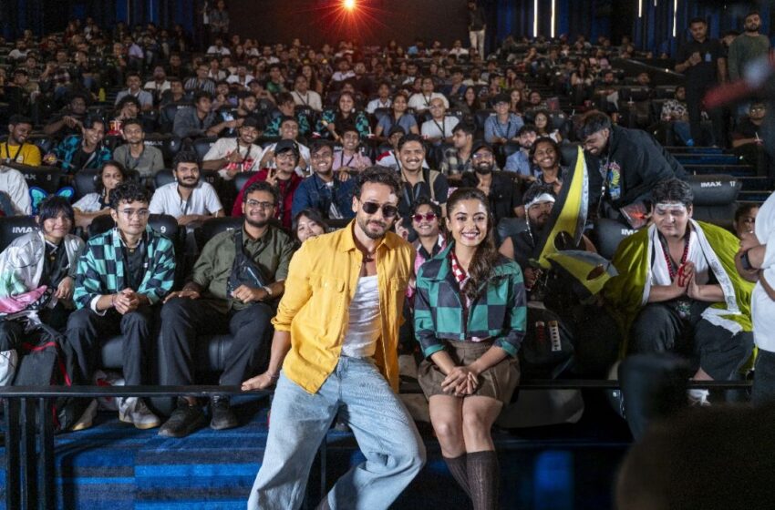 Rashmika Mandanna & Tiger Shroff join over 250 fans at Demon Slayer