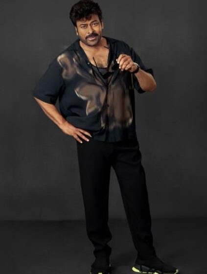 Exclusive Stills of Megastar Chiranjeevi from Mana Shankara Vara Prasad Garu Create Massive Buzz