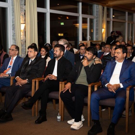  Megastar Chiranjeevi Attends World Economic Forum 2026 Summit in Switzerland Alongside Telangana CM Revanth Reddy