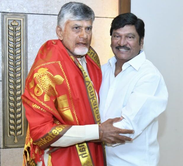  Nata Kireeti Rajendra Prasad Met Chief Minister Nara Chandrababu Naidu 