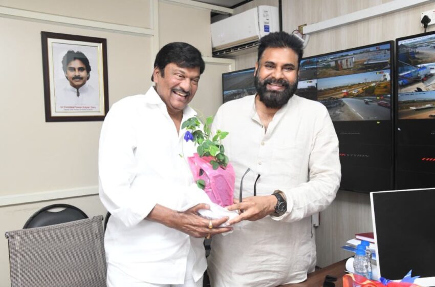  Nata Kireeti Rajendra Prasad Met Deputy CM Pawan Kalyan