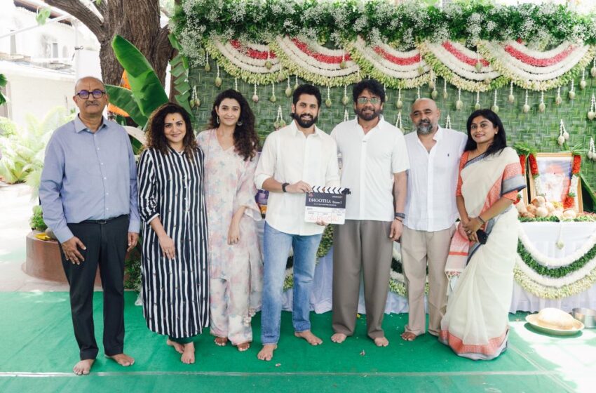  Dhootha 2 Launched With Puja Ceremony… Nagarjuna Sounds Clapboard
