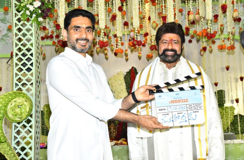  Nara Lokesh Claps, Tejasini Directs – #NBK112 Launched Majestically