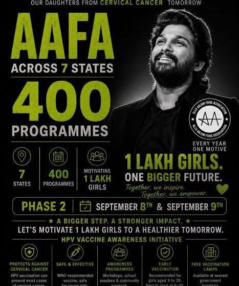  (AAFA) Achieves Another Milestone Through HPV Vaccination Drive, Reaches One Lakh Young Women Through Awareness Initiatives