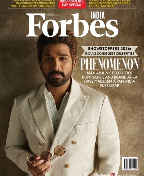  Icon Star Allu Arjun’s graces the cover of FORBES India’s Showstoppers 2026 edition