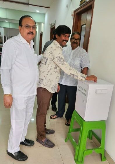 Producer @santoshamsuresh contests for Joint Secretary in the upcoming FNCC Elections on September 27th from K.S. Rama Rao’s panel