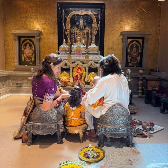 Ram Charan and Upasana Kamineni Konidela Celebrate Janmashtami with Their Little Ones Dressed as Sri Krishna and Radha Rani